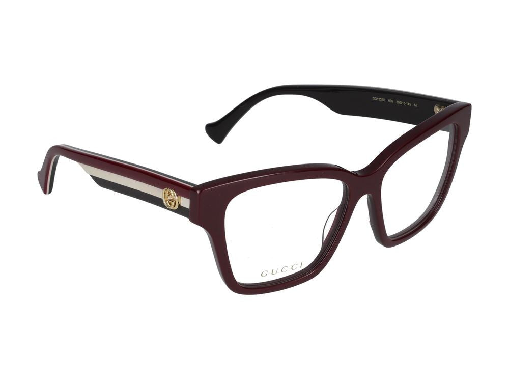 Gucci Eyeglasses Gucci Gg1302o 005 Burgundy Burgundy Transparent 55/15/145