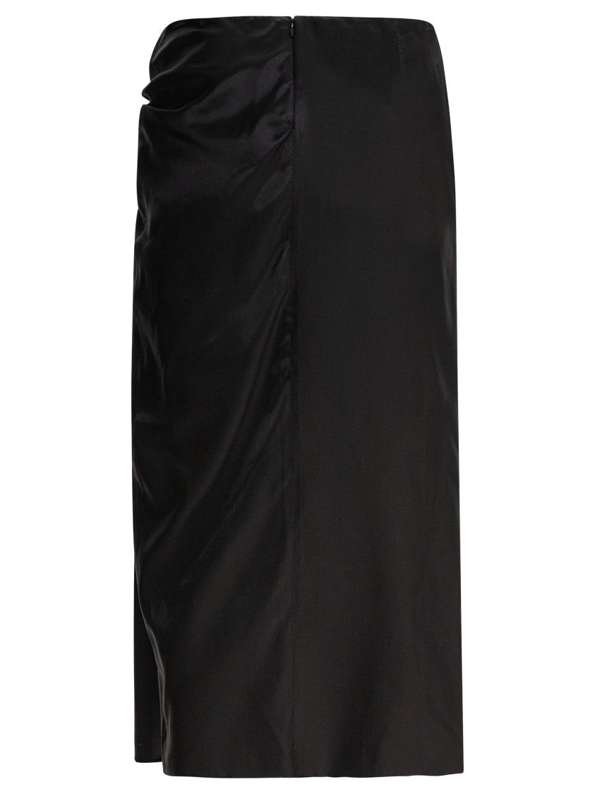 Balenciaga Fluid Draped Skirt