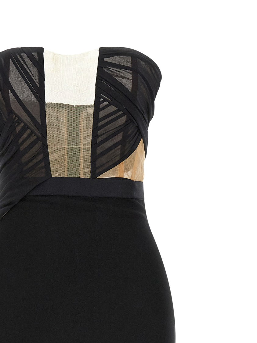 Nensi Dojaka 'Corsetted Draped Maxi' Dress