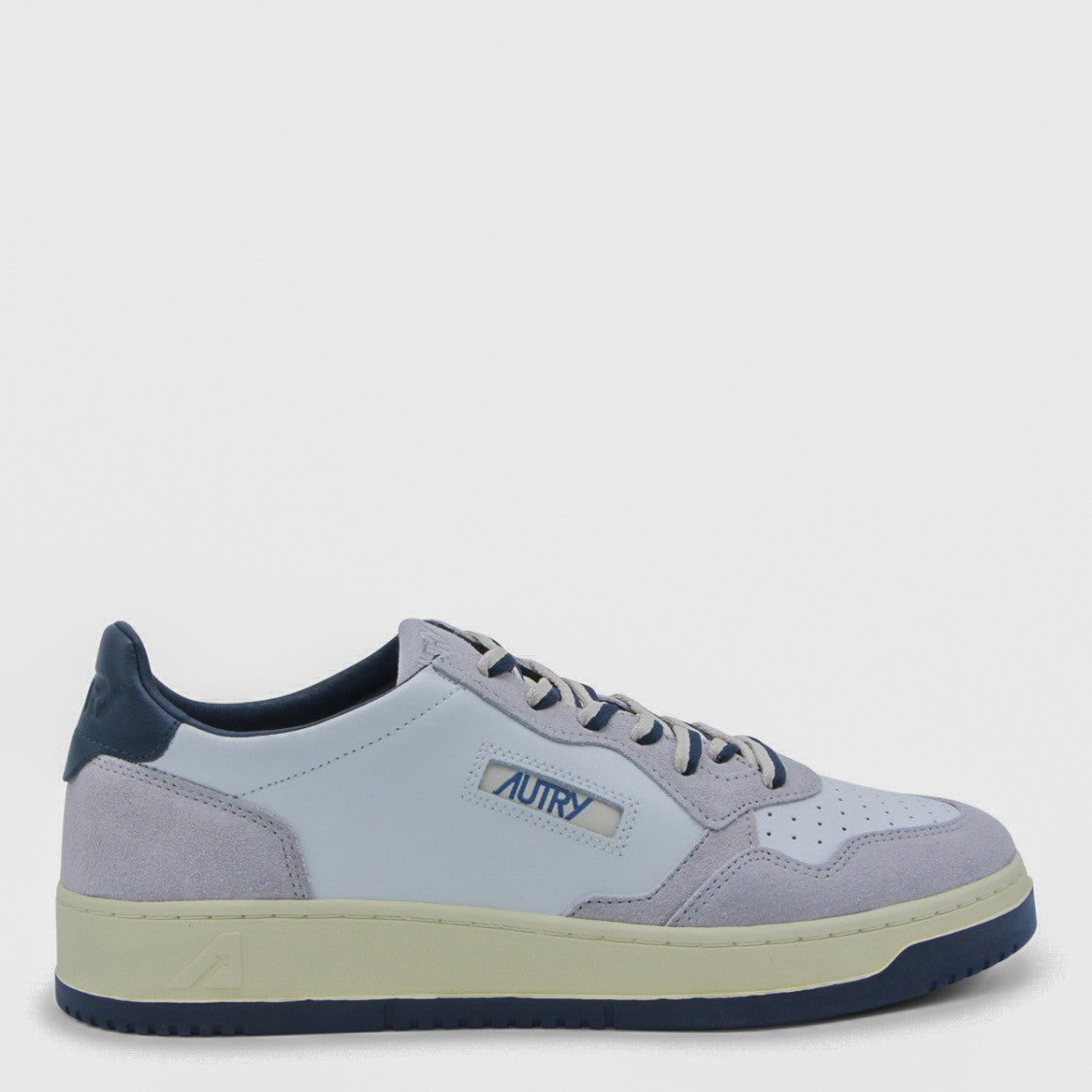 Autry White And Grey Leather Sneakers