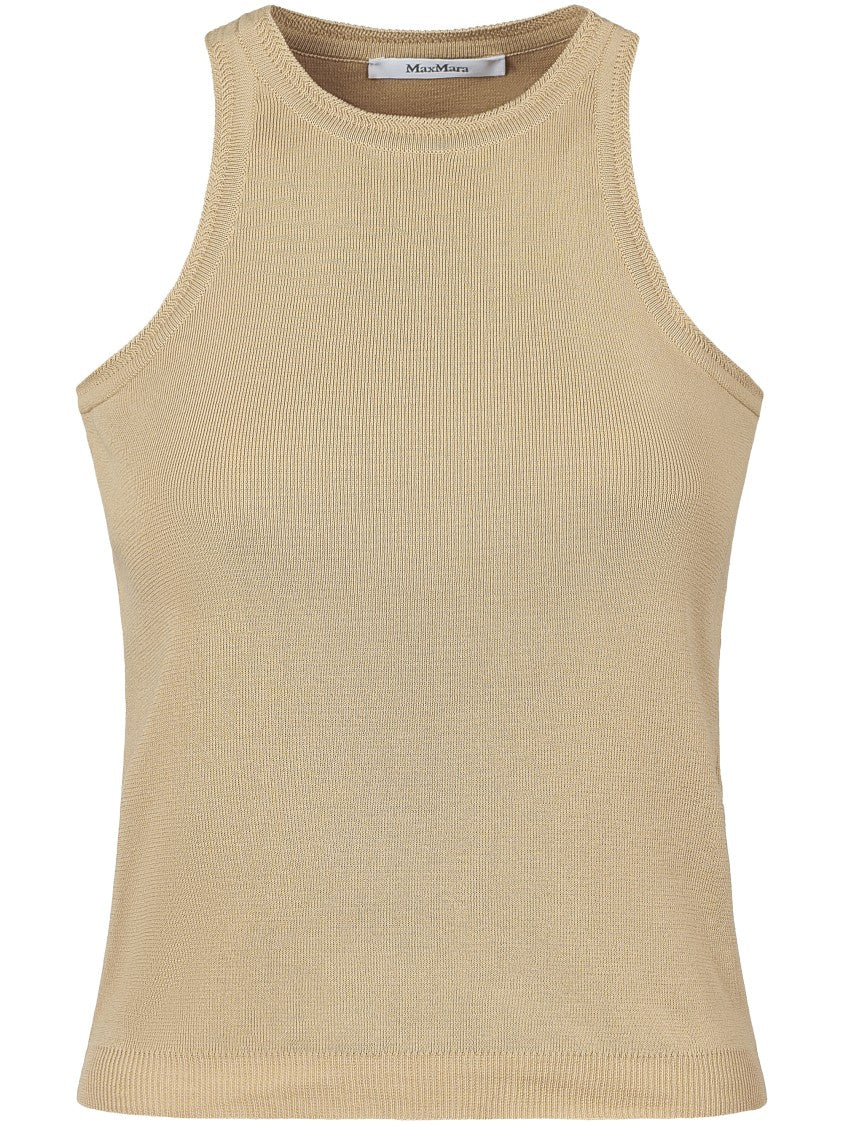 Max Mara Fitted Ribbed Cotton Top