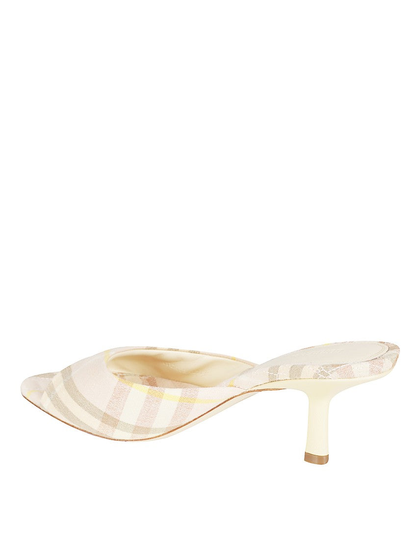 Burberry Open-Toe Heels With Textured Upper