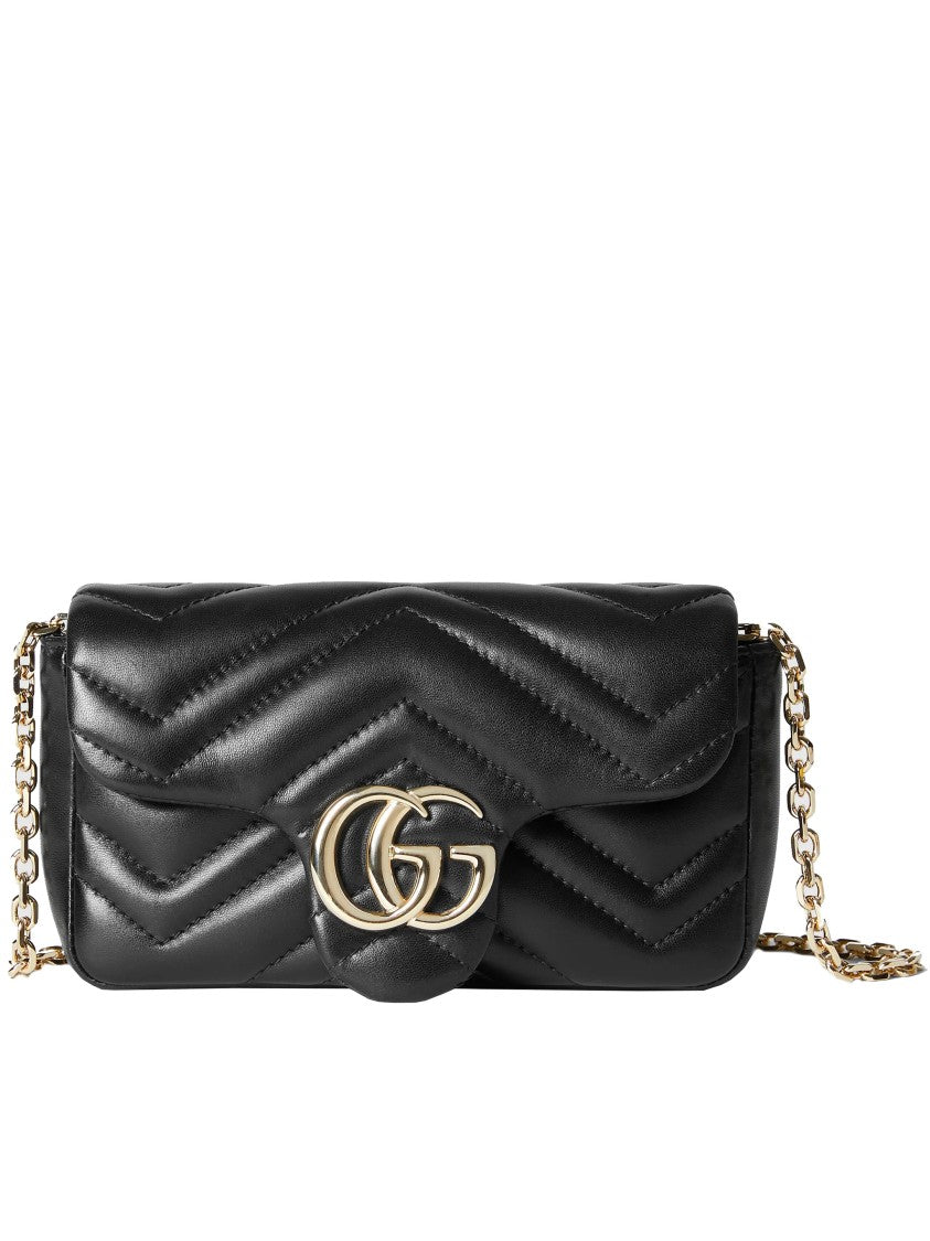 Gucci Black Mini Bag Chevron Quilted Leather