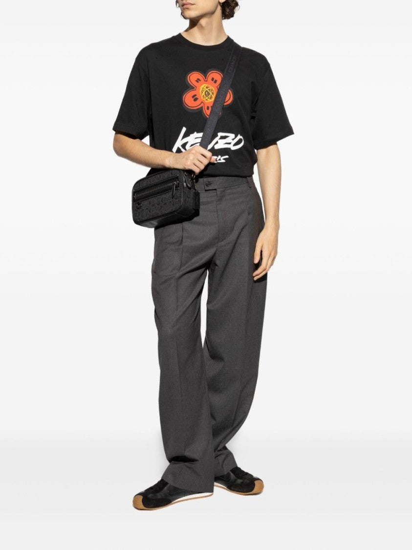 Kenzo Graphic Black Cotton T-Shirt