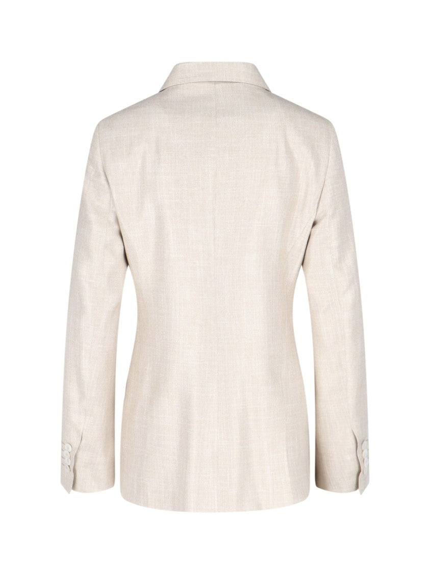 Kiton Double-Breasted Blazer - Beige