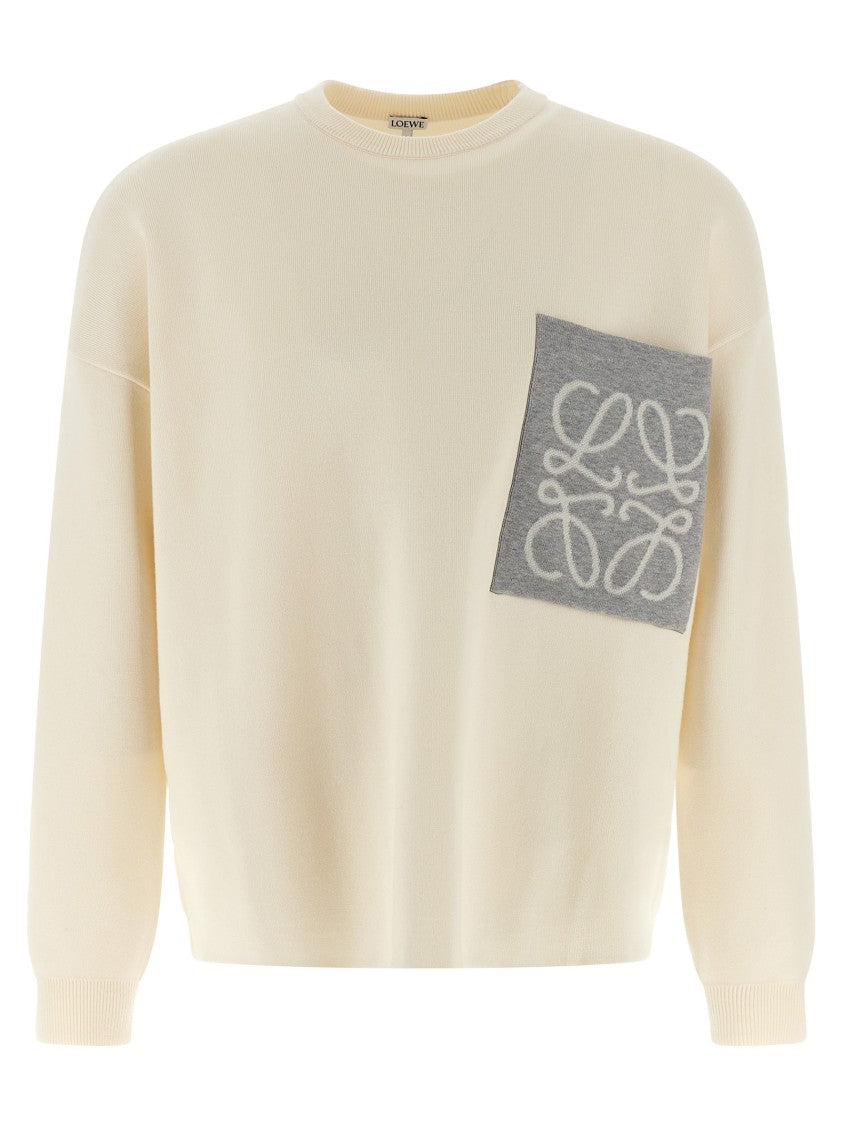 Loewe Double-Sided Knit Sweater With Contrasting Anagram Pocket