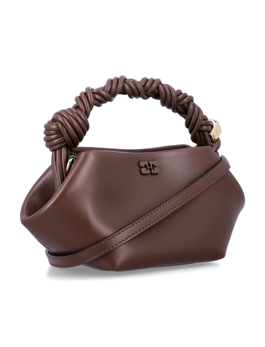 Ganni Bou Mini Leather Top Handle Handbag