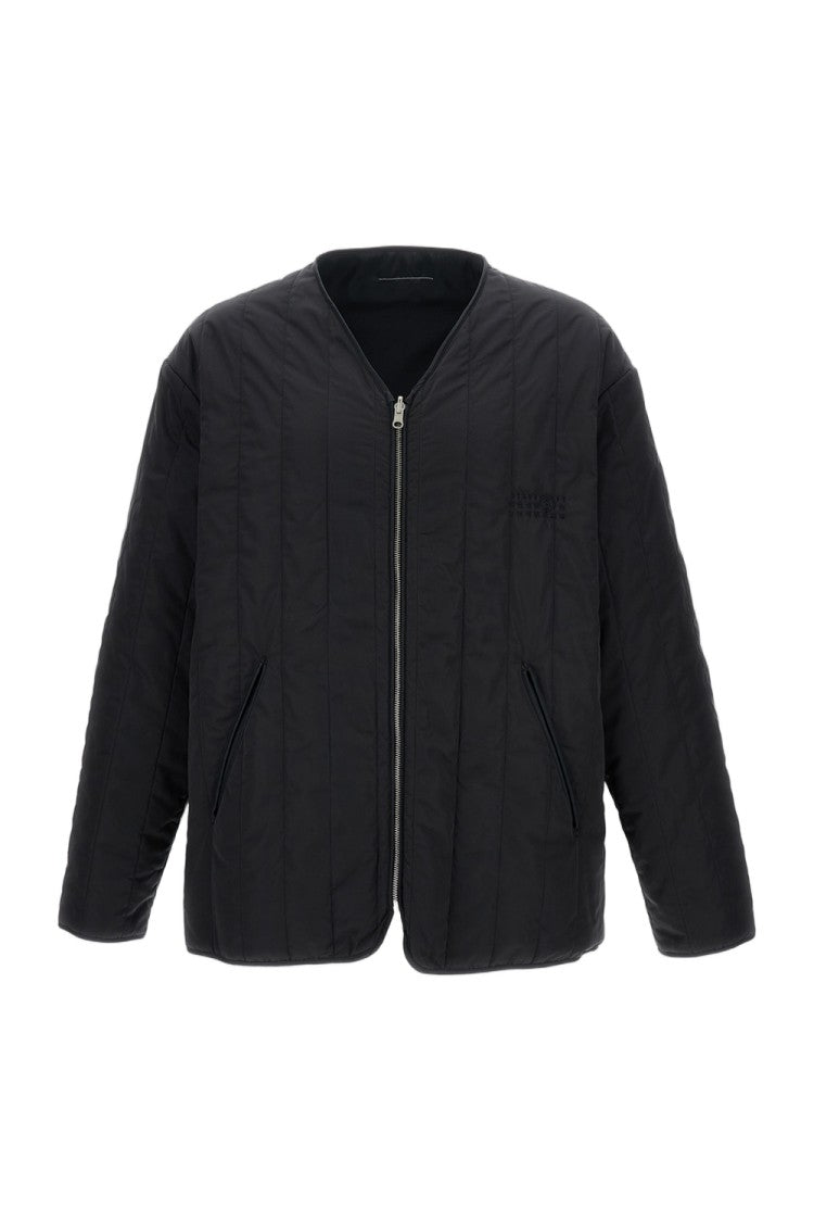 Mm6 By Maison Margiela Reversible Quilted Padded Jacket With V-Neckline