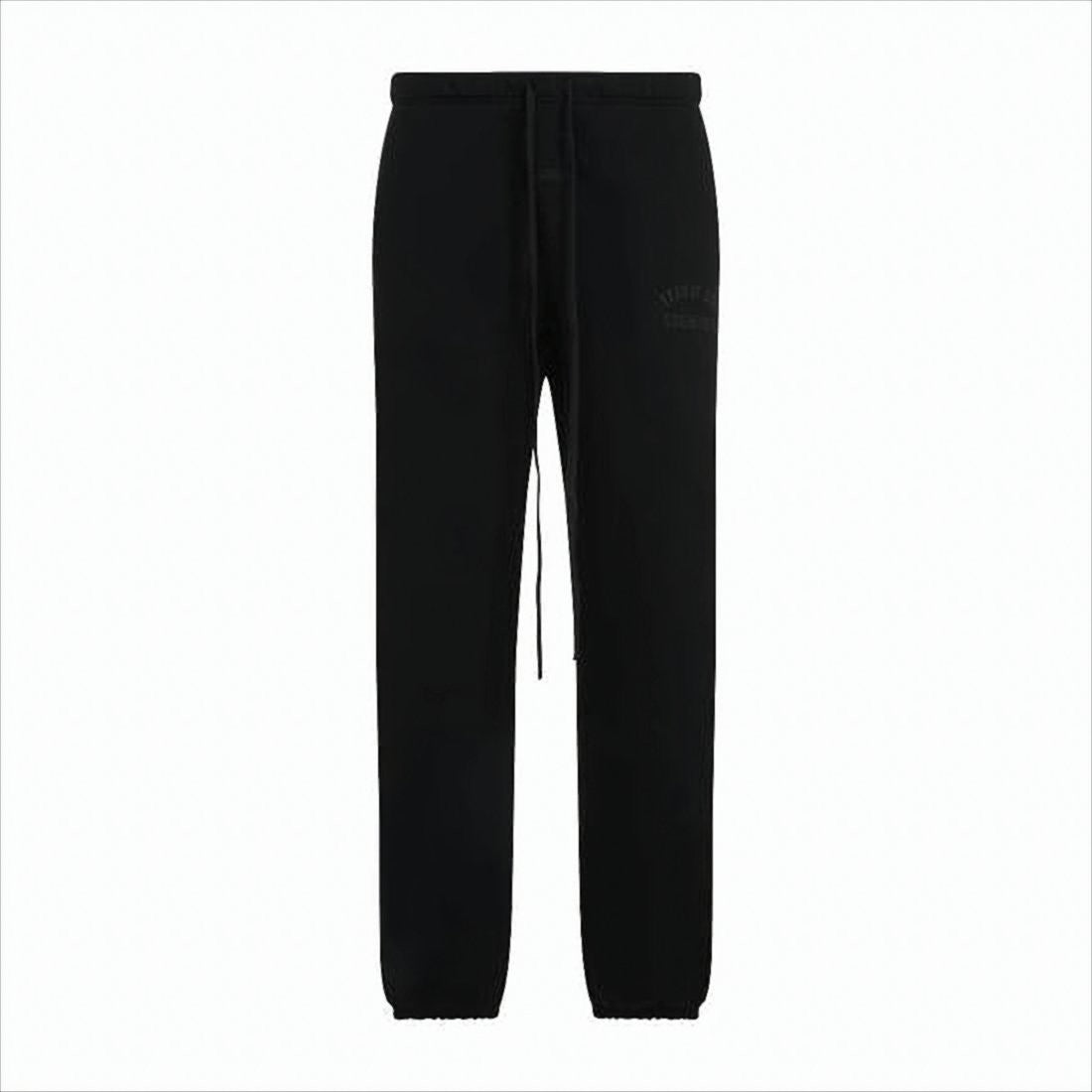 Fear Of God Tapered Black Jogger Pants With Adjustable Drawstring And Elastic Cuffs
