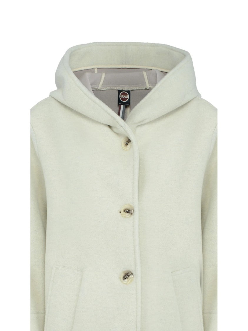 Colmar Originals Mid-Length Hooded Coat With Plush Texture