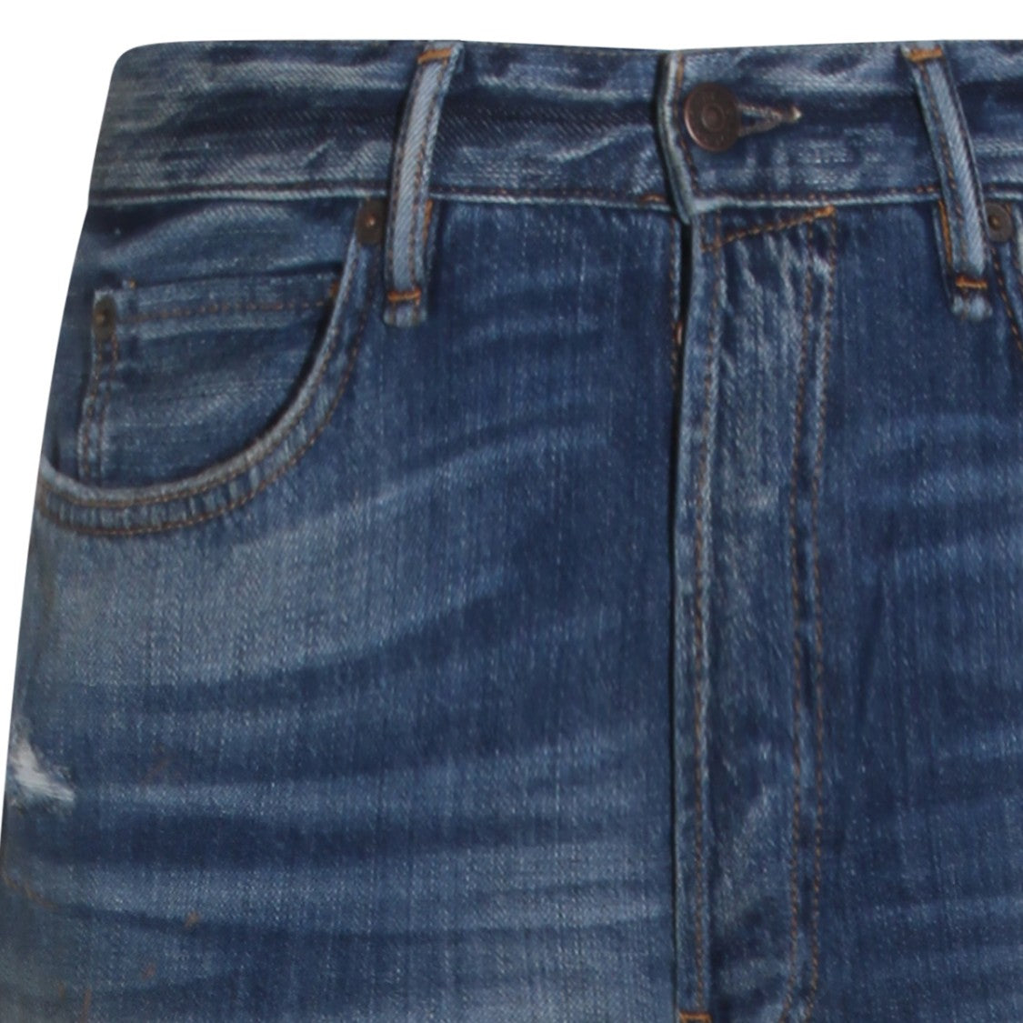 Acne Studios Medium Blue Straight-Leg Jeans With Five-Pocket Design