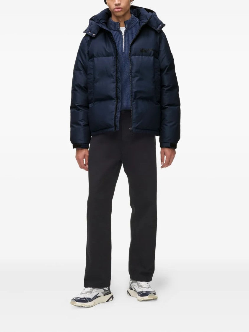 Karl Lagerfeld Black Structured Ribbed Details Jacket