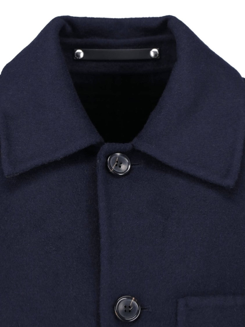 Paul Smith Structured Plaid Lining Button-Up Jacket