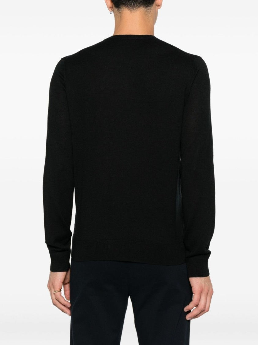 Alpha Studio Silk-Cashmere Blend Crew Neck Sweater