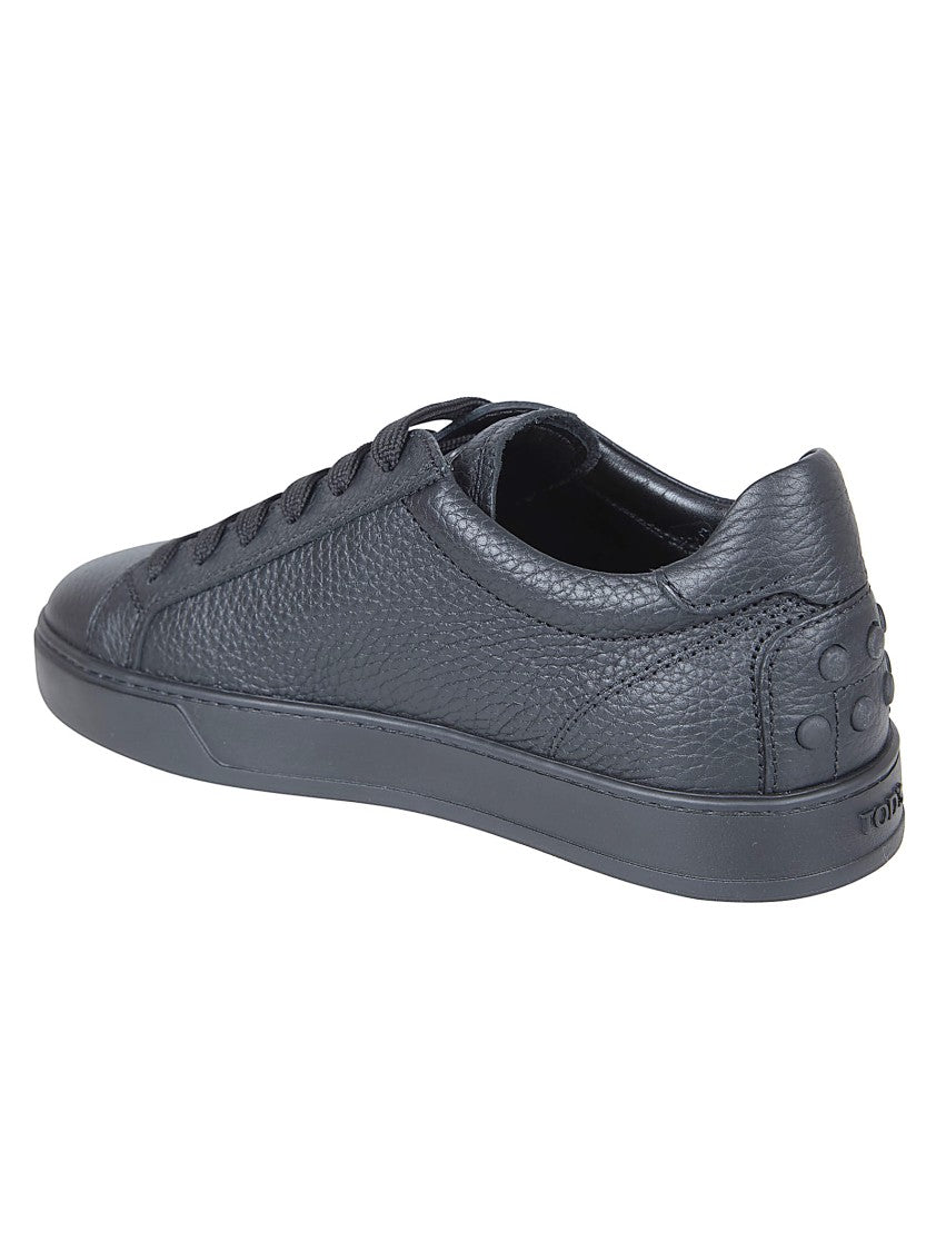 Tod's Calfskin Leather Sneakers With Glossy Finish