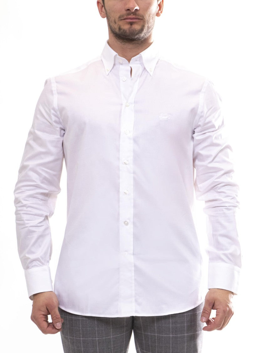 Etro Roma White Tailored Button-Up Shirt
