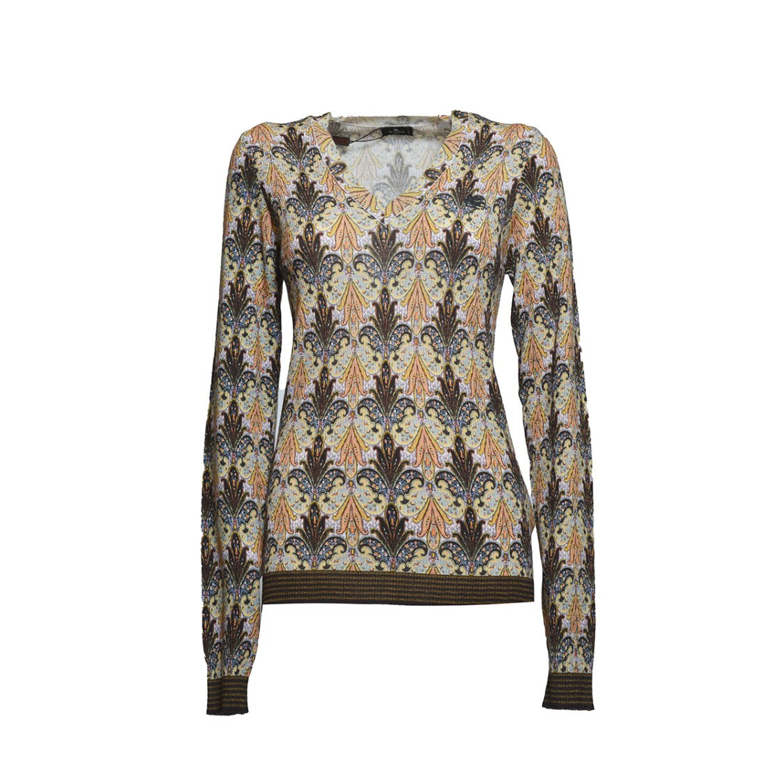 Etro Virgin Wool Sweater With Paisley Print