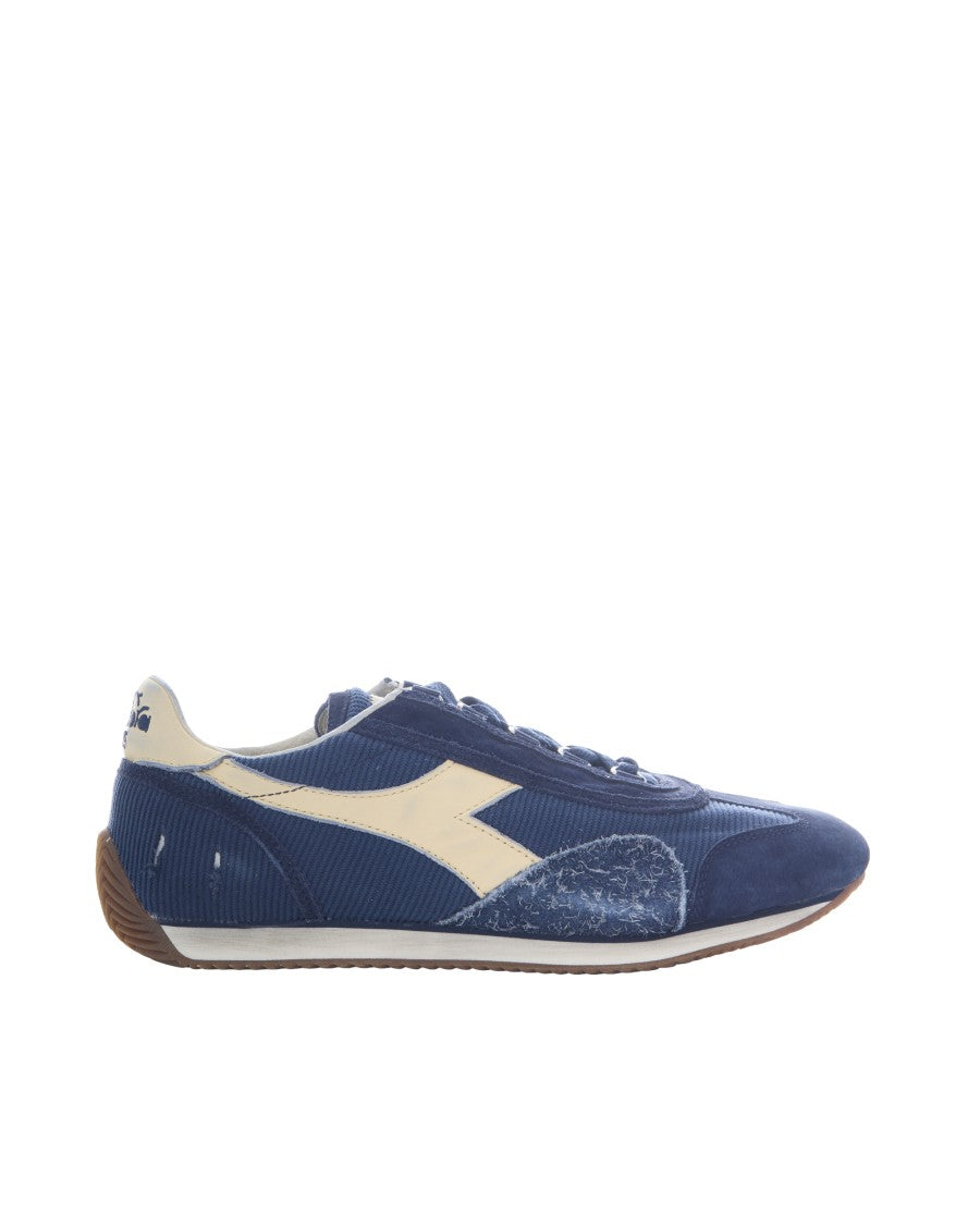 Diadora Caspian Sea Blue Equipe Corduroy Low-Top Sneakers