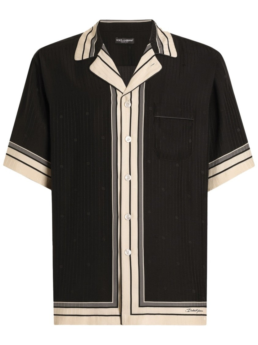 Dolce & Gabbana Hawaii Silk Camp Collar Shirt