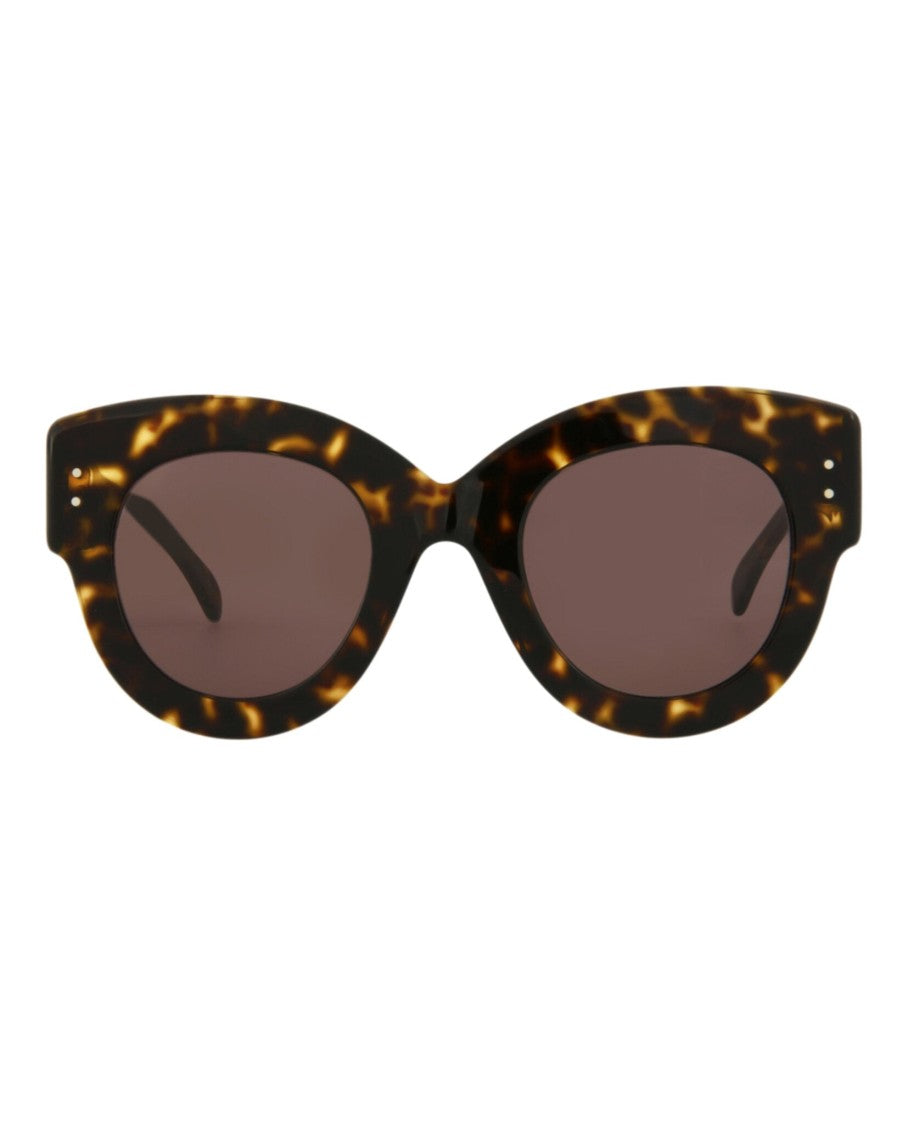Alaïa Round-Frame Acetate Sunglasses