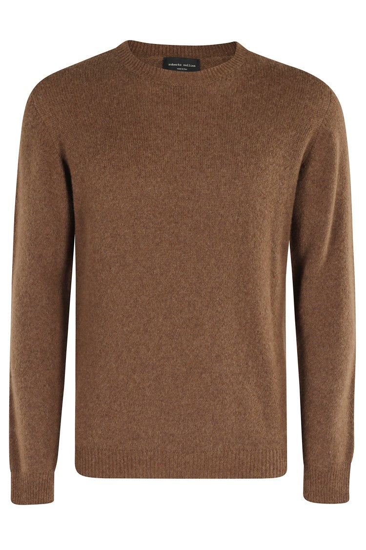 Roberto Collina Classic Crew Neck Merino Wool Blend Sweater