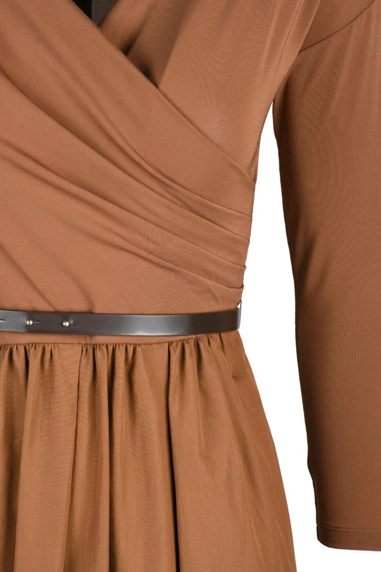 Max Mara Long Dress With Strap - Brown