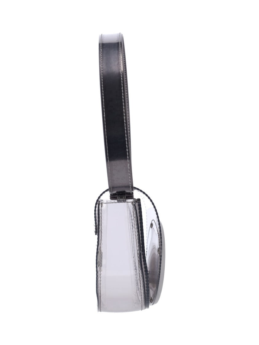 Diesel Transparent Rubber Shoulder Bag With Oval Logo
