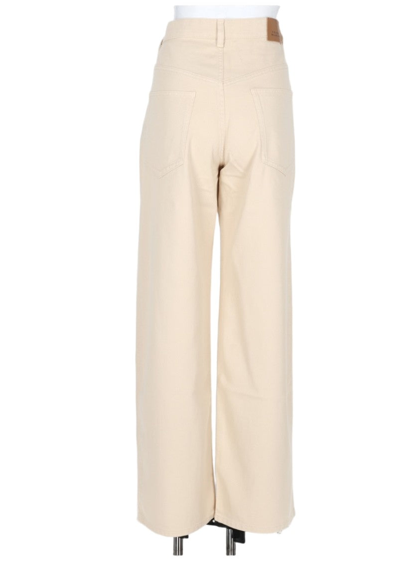 Isabel Marant High-Waisted Wide-Leg Pants With Front Pleats And Button Closure