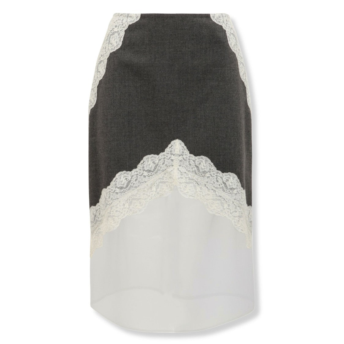 Jil Sander Minimalist Skirt With Volcanic Glass Finish