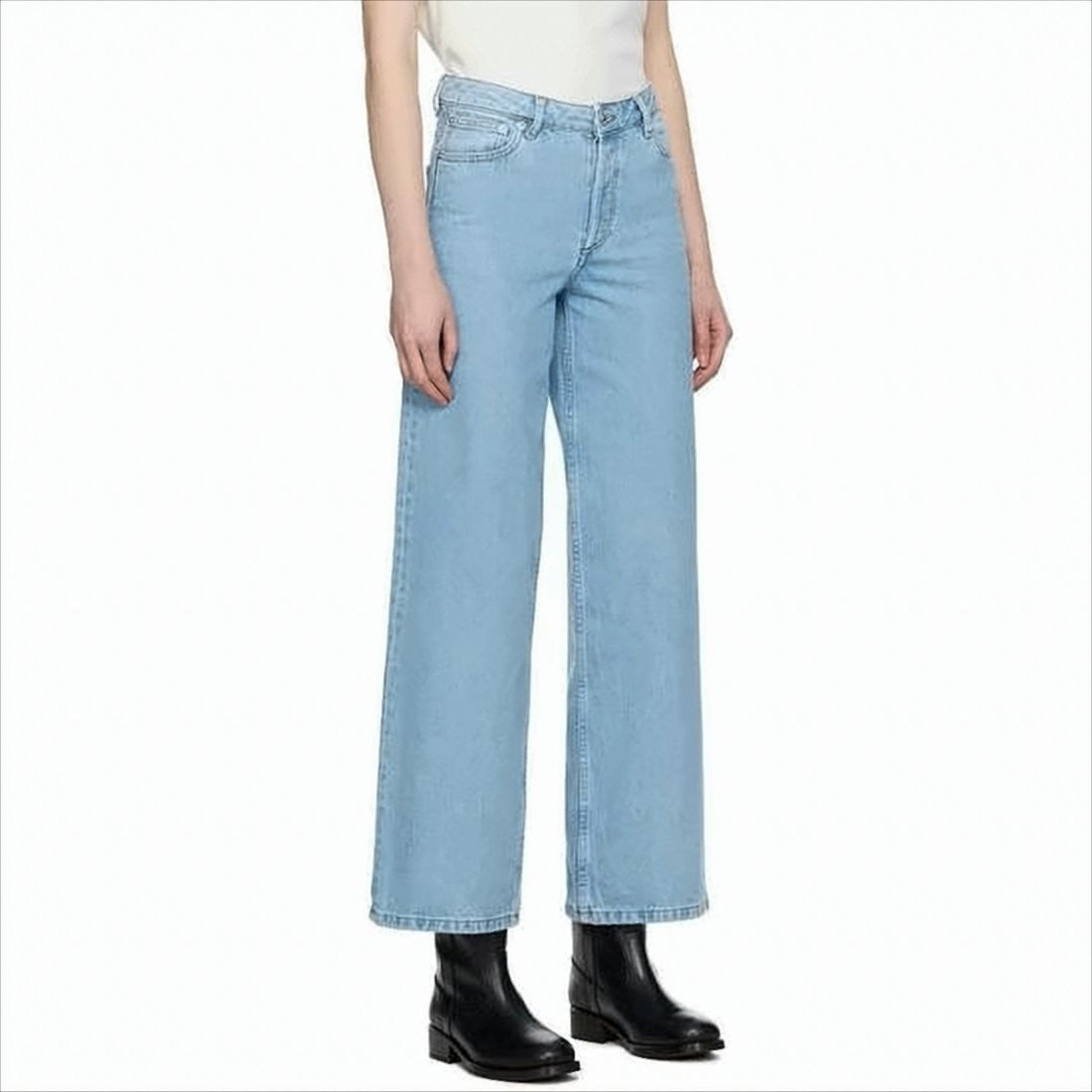 A.P.C. High-Waisted Straight-Leg Denim Pants With Classic Five-Pocket Design