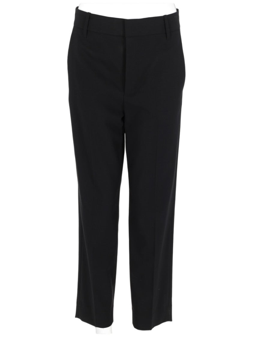 Vince Straight-Leg Black Pants With Tailored Mid-Rise Silhouette