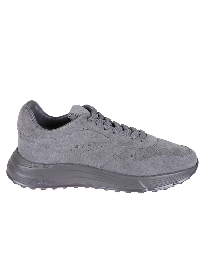 Hogan Gray Suede Hyperlight Sneakers With Memory Foam Comfort