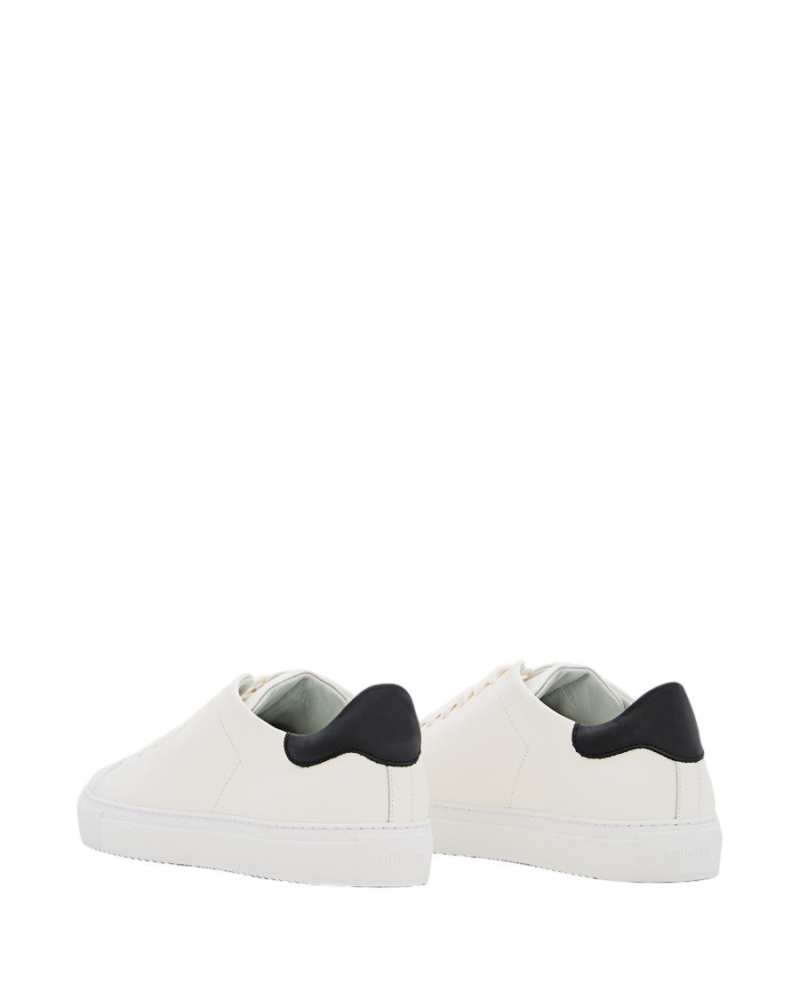 Axel Arigato Low-Top White Sneakers With Metallic Gold Logo Stamp