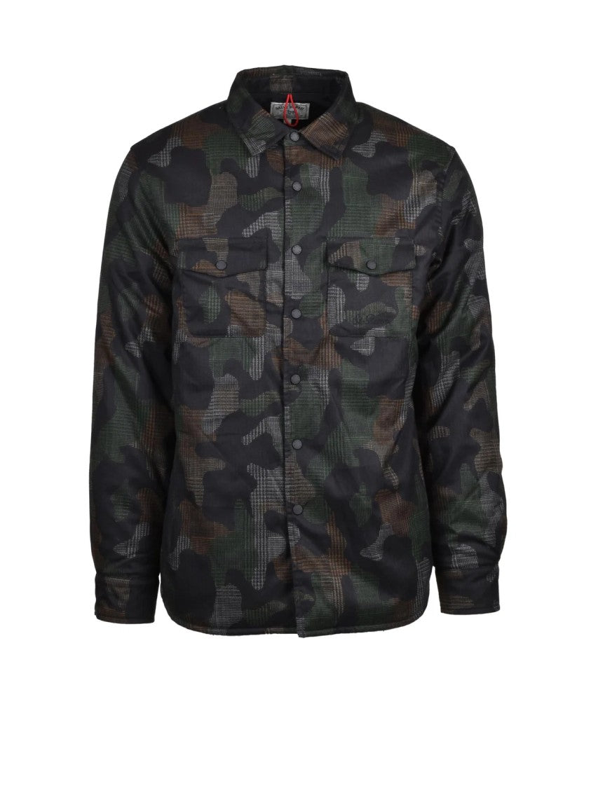 Mc2 Saint Barth Green Chalet Camouflage Padded Stretch Jacket