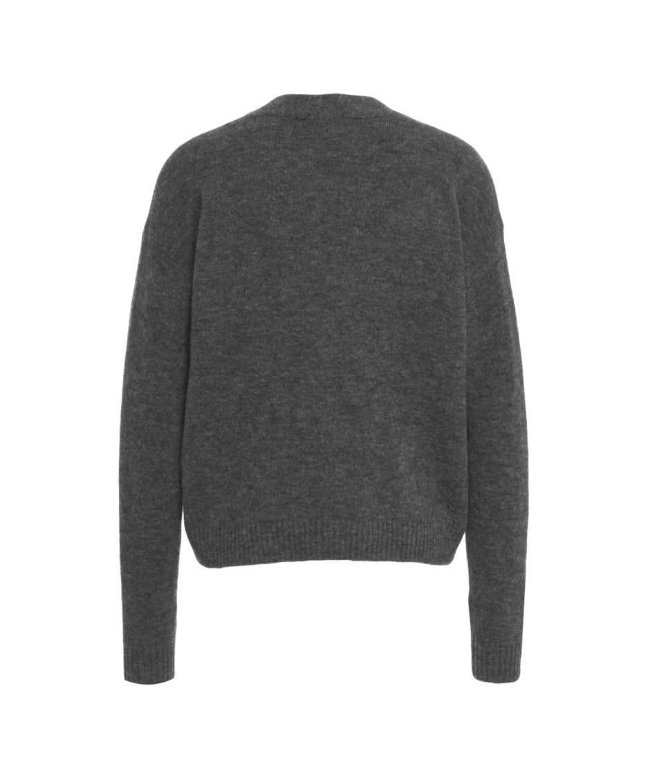 Kaos Cropped Knit Cardigan With Button-Down Front