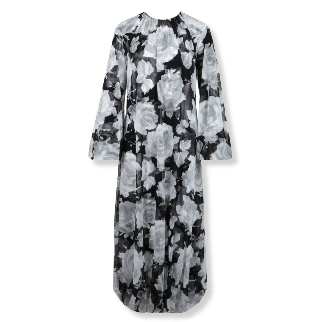 Msgm Fitted Bodice Dress With Flowing Skirt And Clean Lines