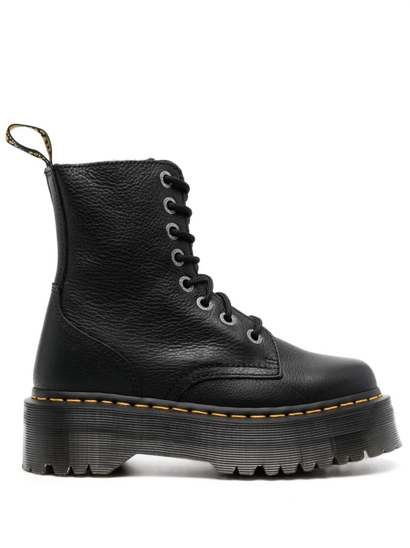 Dr. Martens Chunky Platform Ankle Boot With Lace-Up Front And Side Zipper