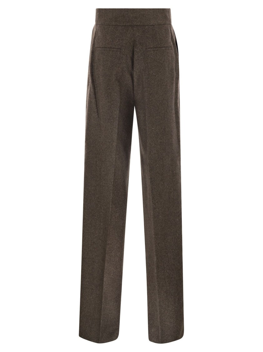 Max Mara Billy1234 - Wide-Leg Trousers In Wool Flannel