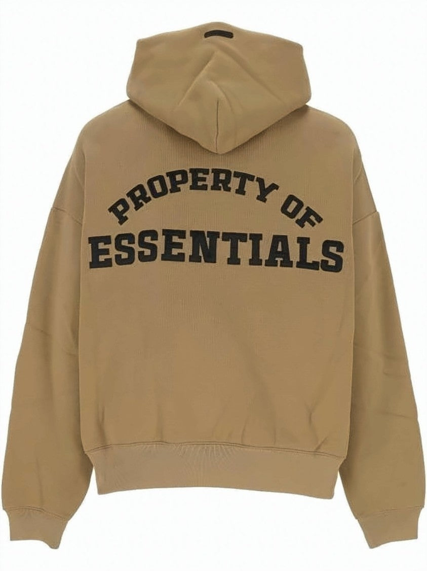 Fear Of God Cropped Hoodie With Half-Zip Front And Bold Back Lettering