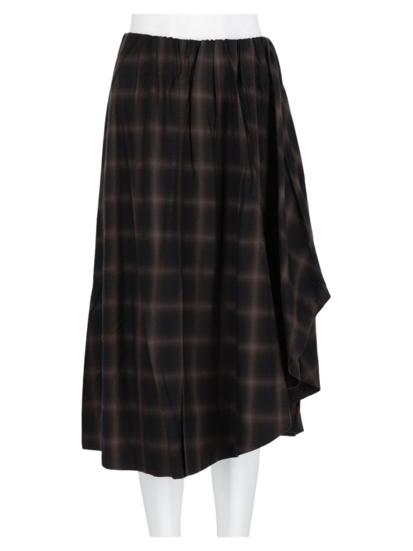 Our Legacy Multicolor Asymmetrical Draped Tencel Midi Skirt