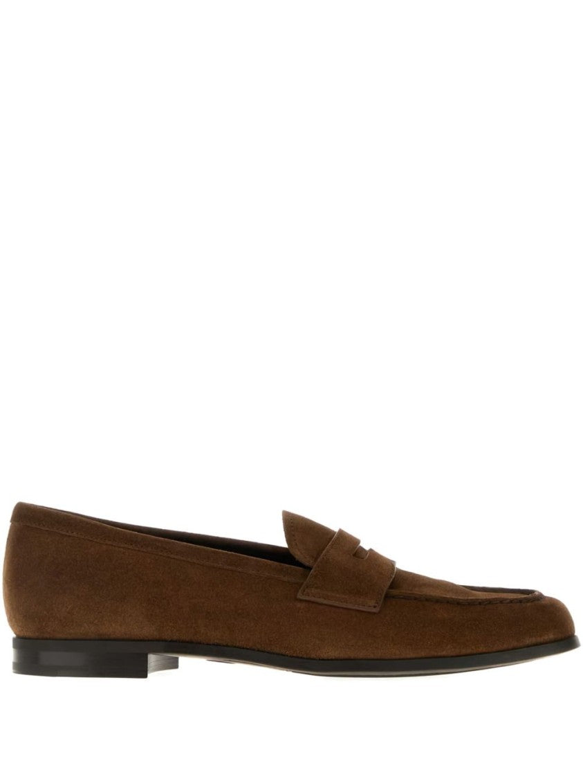 Church's Brown Suede Natalie Loafer With Nubuck-Finish Leather Sole