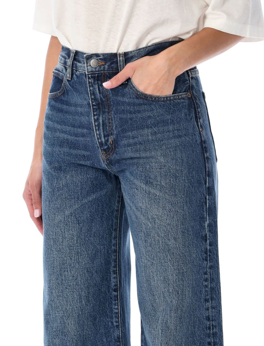 Frame The Bow High-Waisted Wide-Leg Jeans