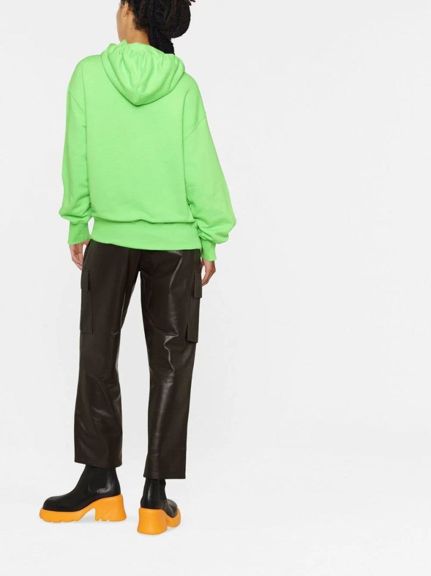 Msgm Logo-Print Cotton Hoodie