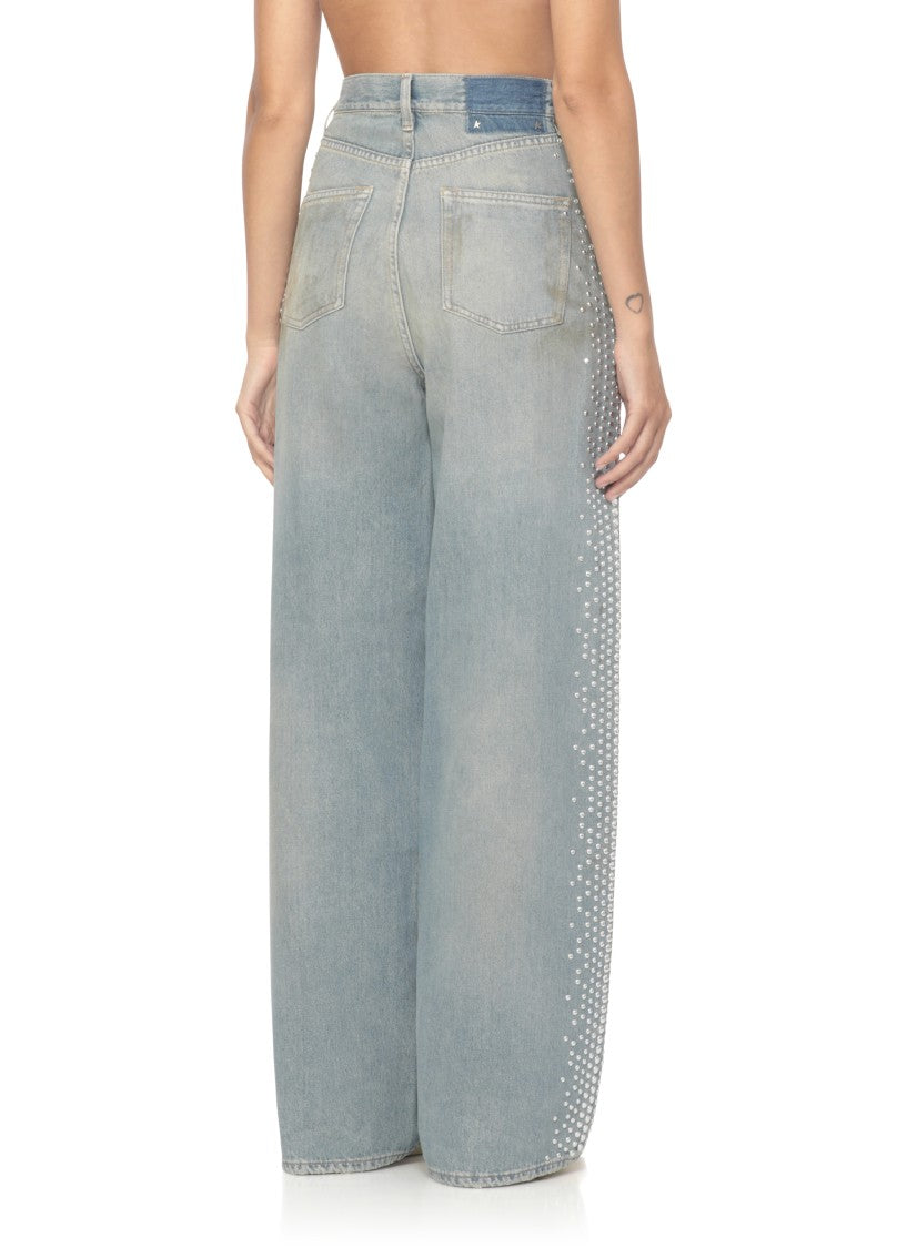 Golden Goose High-Waisted Light Blue Cotton Jeans