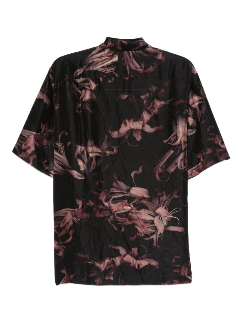 Dries Van Noten Pink Silk All Over Floral Shirt