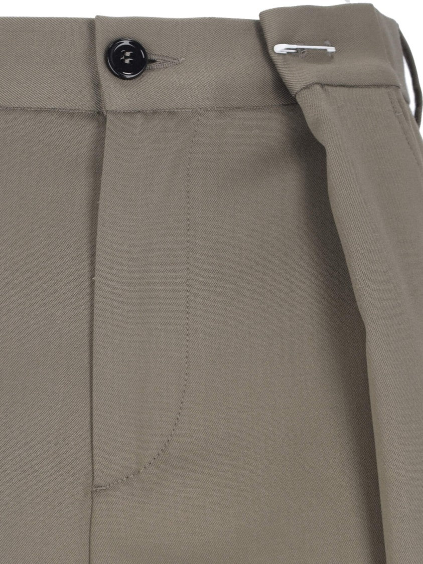 Mm6 By Maison Margiela Pleated Palazzo Pants – Green