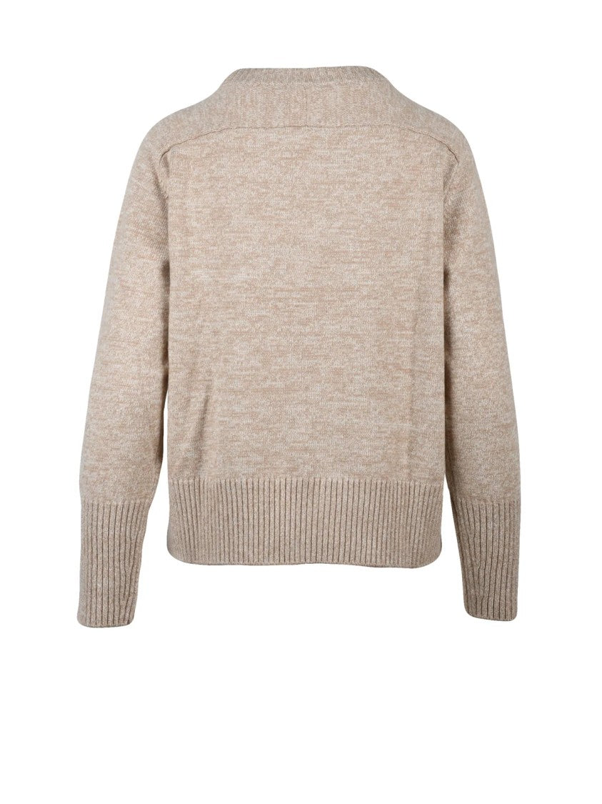 Pennyblack Relaxed Fit Crewneck Sweater With Soft Heathered Texture