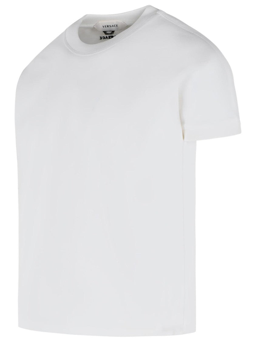 Versace White Stretch Cotton T-Shirt