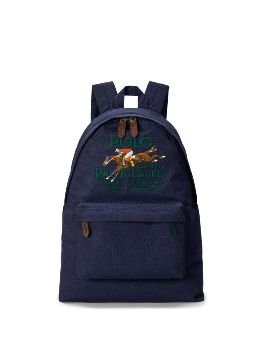 Polo Ralph Lauren Classic Cotton Backpack With Embroidered Detail