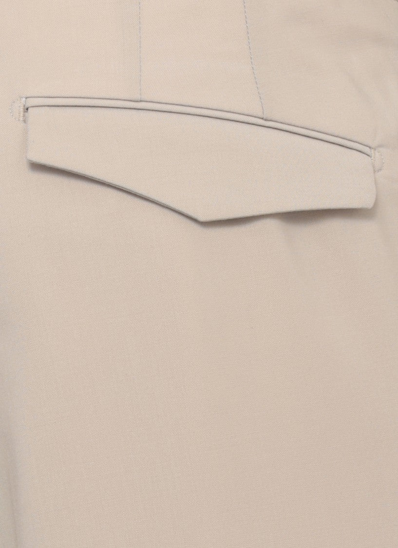 Briglia 1949 Beige Quartieris Wool Straight-Leg Pants
